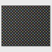 Black Pastel Spot ELEGANT BIRTHDAY WEDDING WRAP Cadeaupapier (Vlak)