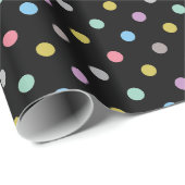 Black Pastel Spot ELEGANT BIRTHDAY WEDDING WRAP Cadeaupapier (Rol Hoek)