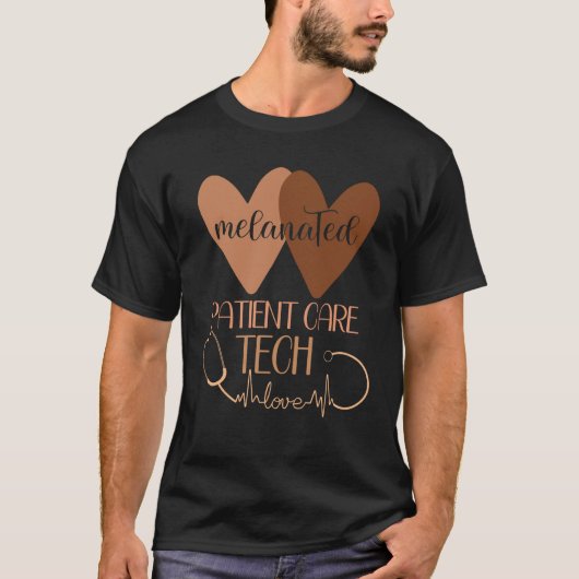 Black Patient Care Tech Melanated Patient Care Tec T-shirt (Voorkant)