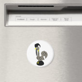 Black Pattern, Galo de Barcelos Magneet (Insitu (Vaatwasser))