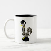 Black Pattern, Galo de Barcelos Tweekleurige Koffiemok (Links)