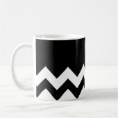 Black-Pattern-on-Black-&-White-Zigzag Koffiemok (Links)