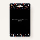 Black Pattern Registered Nurse Healthcare Logo Badge (Achterkant)