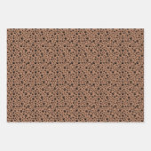 Black Paw Afdrukken op Bruin Inpakpapier Vel (Voorkant 3)