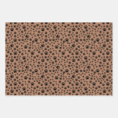 Black Paw Afdrukken op Bruin Inpakpapier Vel (Voorkant)