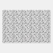 Black Paw Afdrukken op Wit Inpakpapier Vel (Voorkant 3)