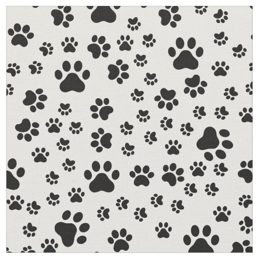 Black Paw Afdrukken op Wit Stof (Close Up)