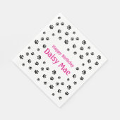 Black Paw drukt roze poets Birthday Party af Servet (Hoek)