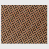 Black Paw Print Pattern Cadeaupapier (Vlak)
