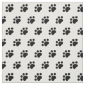 Black Paw Print Pattern Stof (Swatch)