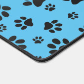 Black Paw Prints Design Desk Mat (Hoek)