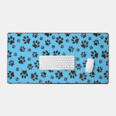 Black Paw Prints Design Desk Mat (Keyboard & Muis)