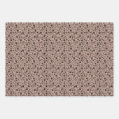 Black Paw Prints op Antiek Messing Inpakpapier Vel (Voorkant 3)