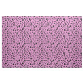 Black Paw Prints op Bubblegum Roze Stof (Fat Quarter)