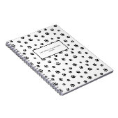 Black Paw Prints Professionele Huisdieroppasser Notitieboek (Rechterzijde)