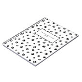 Black Paw Prints Professionele Huisdieroppasser Notitieboek (Linkerzijde)
