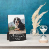 Black Paw Prints voor altijd in onze harten Pet Fo Fotoplaat (Zijkant)