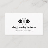 Black Paws & Scissors Hondenverzorging Visitekaartje (Voorkant)