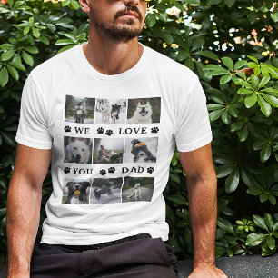 Black Paws We houden van je vader 9 Foto Collage T-shirt