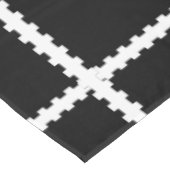 Black Peace Joy Evergreen Cones Wreath Tablecloth Tafelkleed (Gekanteld)