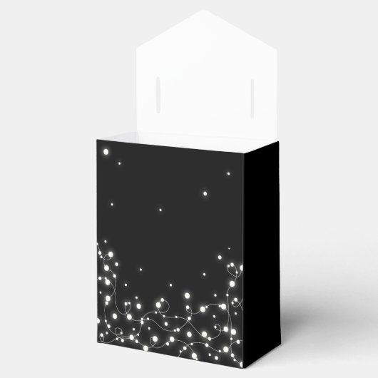 Black Peace Love+Joy-kerstlampjes Bedankdoosjes (Geopend)