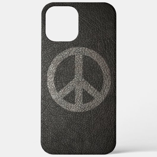 Black Peace Sign Phone Case - iPhone 12 Pro Max (Achterkant)