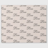 Black Peach Blush Liefde Altijd Trouwen Cadeaupapier (Vlak)