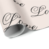 Black Peach Blush Liefde Altijd Trouwen Cadeaupapier (Rol Hoek)