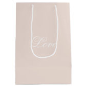 Black Peach Blush Liefde Altijd Trouwen Medium Cadeauzakje (Achterkant)