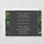 Black Peacock bruiloft uitnodigingen (Achterkant)