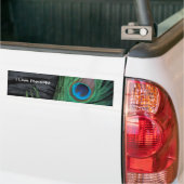 Black Peacock Feather Bumpersticker (Op Truck)