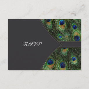 Black Peacock Wedding RSVP
