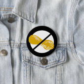 Black Peanut Free Nut Allergy Kinder Ronde Button 7,6 Cm (In situ)