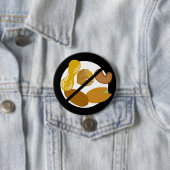 Black Peanut Tree Nut Free Nut Allergy Kinder Ronde Button 7,6 Cm (In situ)