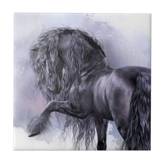 Black Pearl Art Tile Tegeltje (Voorkant)