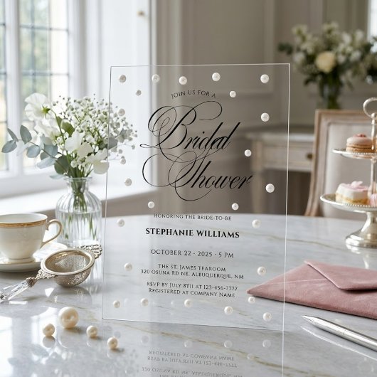 Black Pearl Bruiloft Feest Uitnodiging · Luxe