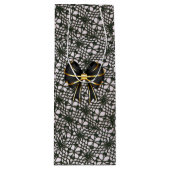 Black Pearl Lace en Bow Wijn Cadeautas (Voorkant)