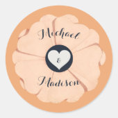 Black Pearl Watusi Tacao Wedding Envelope Seal Ronde Sticker (Voorkant)