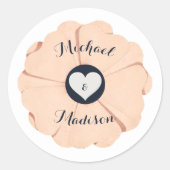 Black Pearl Watusi Tacao Wedding Envelope Seal Ronde Sticker (Voorkant)