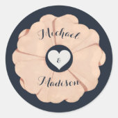 Black Pearl Watusi Tacao Wedding Envelope Seal Ronde Sticker (Voorkant)