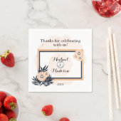 Black Pearl Watusi Tacao Wedding Napkins Servet (Insitu)