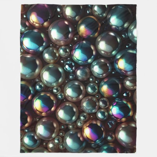 Black Pearls Fleece Deken (Voorkant)