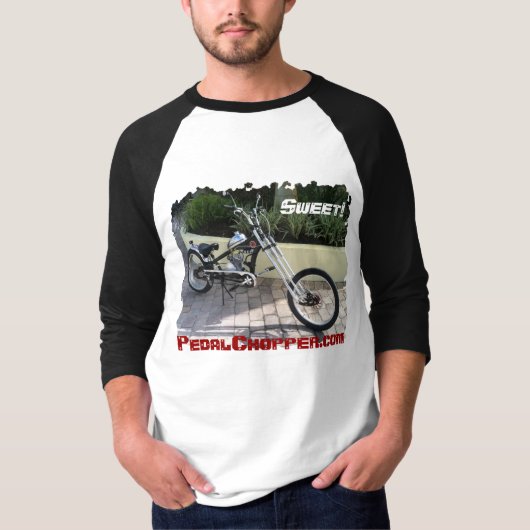 Black Pedal Chopper Motorized Bike-"Sweet!" T-shirt (Voorkant)