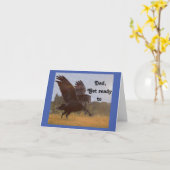 Black Pegasus Dad Birthday Kaart (Gele Bloem)