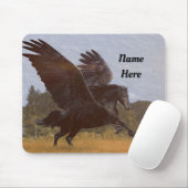 Black Pegasus Mousepad Muismat (Met muis)