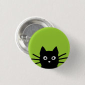 Black Peking Cat Ronde Button 3,2 Cm (Voorkant /achterkant)
