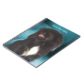 Black Pekingese Dog Art Notitieboek (Linkerzijde)