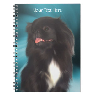 Black Pekingese Dog Art Notitieboek