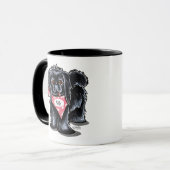 Black Pekingese Pet Name Persoonlijke Roze Mok (Voorkant links)
