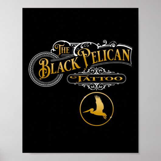 Black Pelican Tattoo Shop Poster (Voorkant)